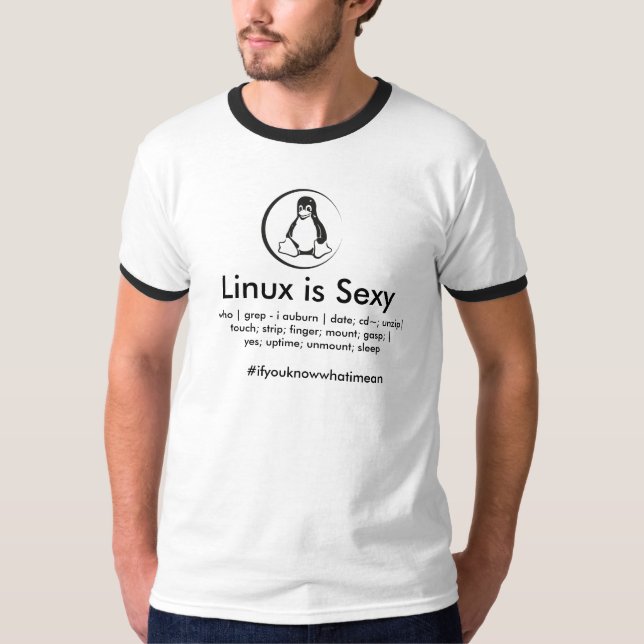 Camiseta Linux é "sexy" (Frente)