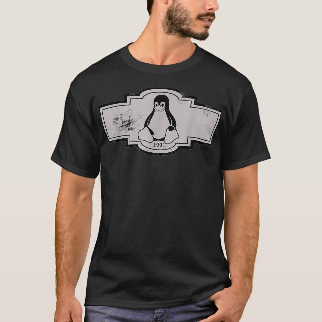 Camiseta LINUX T SHIRT Tu, o pinguim Tee (Frente)