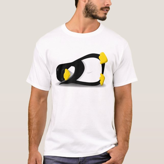 Camiseta Linux Tux sleeping (Frente)