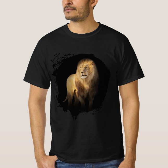 Camiseta Lion Animal Vie Sauvage Jungle Nature Afrique (Frente)