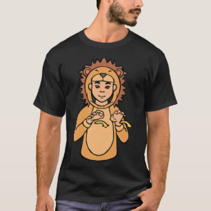 Camiseta Lion ASL Gesto de Mão Surda Perda de Consciência