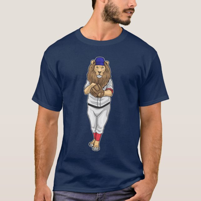Camiseta Lion Baseball Glove Sports (Frente)