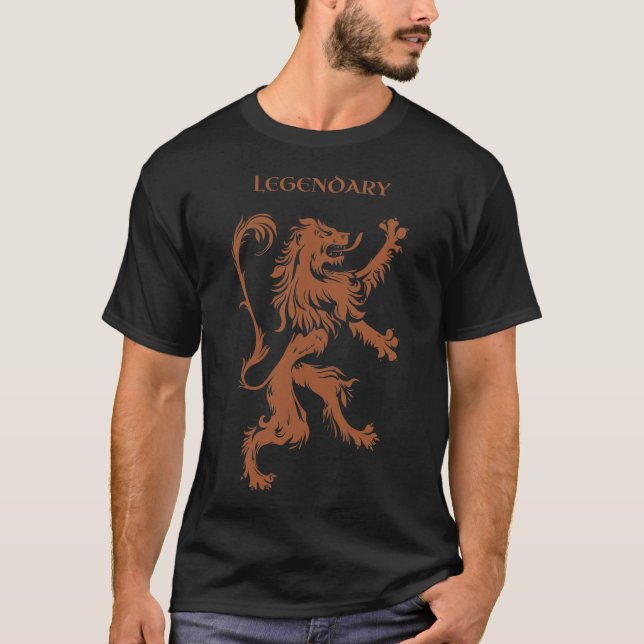 Camiseta Lion Casaco de armas lendário (Frente)