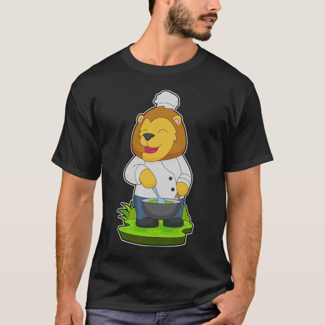 Camiseta Lion Chef Chapéu de Chef (Frente)