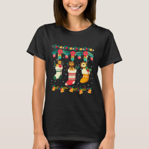 Camiseta Lion Christmas Stocks X mas Lights Pajama