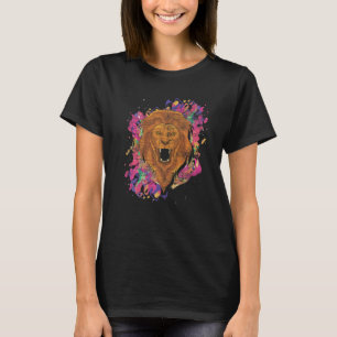 Camiseta Lion Colorir Africa Safari Zoo Animal Lion