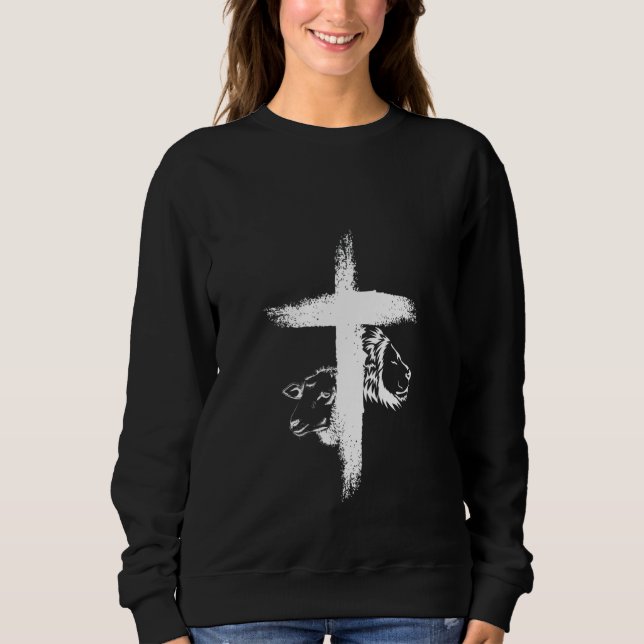 Camiseta Lion E Lamb Cross (Frente)