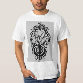 Camiseta Lion e Sikh Khanda