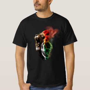 Camiseta Lion explode fora da bandeira sul-africana
