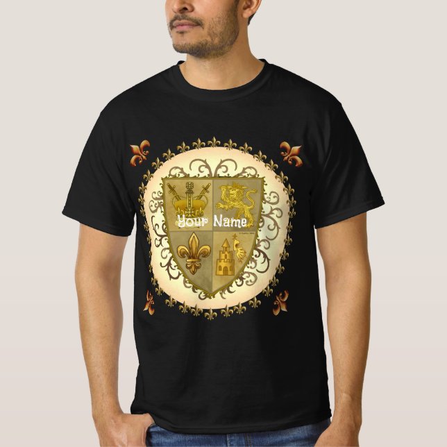 Camiseta Lion Family Crest Surname (Frente)
