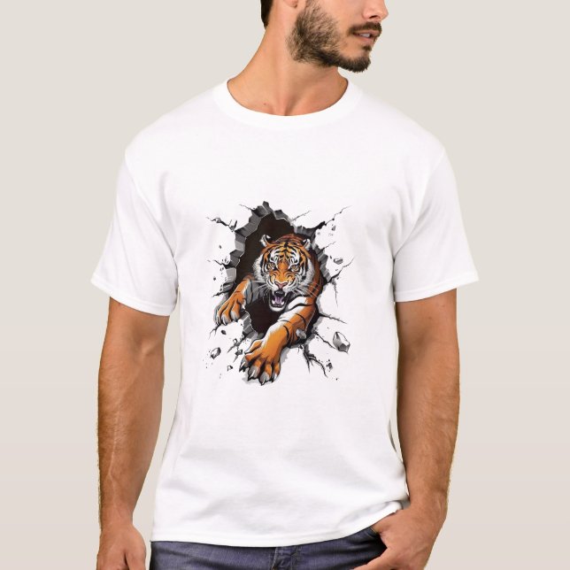 Camiseta Lion Forte e Zangado testando o luxo (Frente)