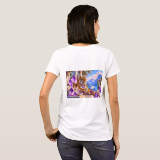 Camiseta LION frente TIGER costas para senhoras to