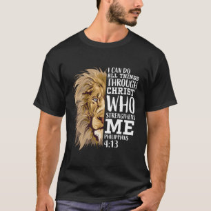 Camiseta Lion Graphic Christian Verse Gifts Men Pai Philipp