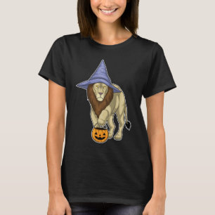 Camiseta Lion Halloween Witch Pumpkin