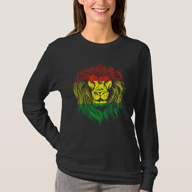 Camiseta Lion Head Flag Bolívia (Frente)