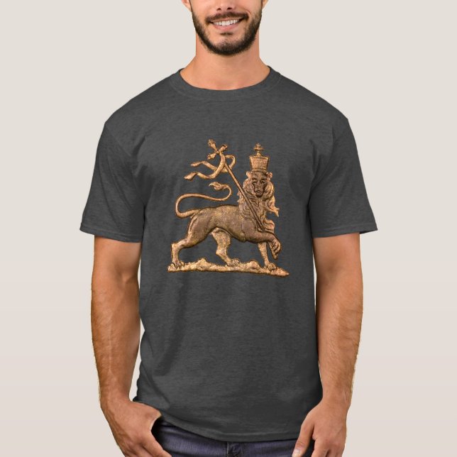 Camiseta Lion Judah Tripe Jah Rastafari Reggae Rasta Roots  (Frente)