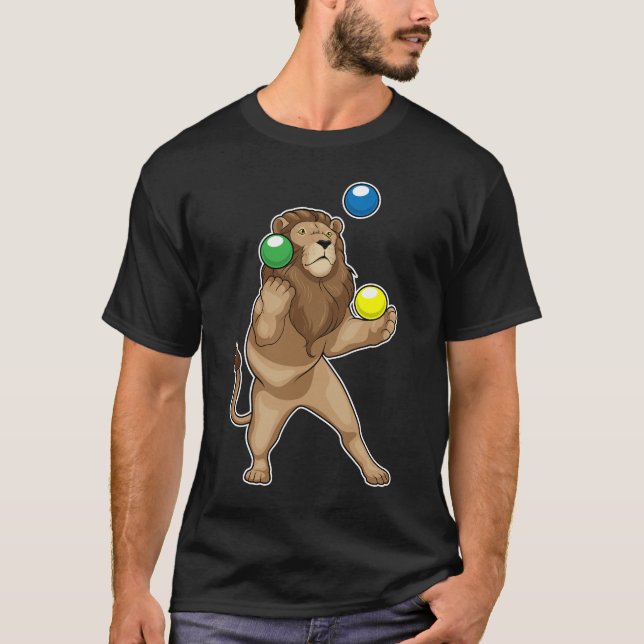 Camiseta Lion Juggler Juggle (Frente)
