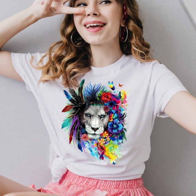Camiseta Lion King Minimal WaterColor (Criador carregado)