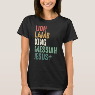 Camiseta Lion Lamb King Messiah Jesus Christian Quote Relin