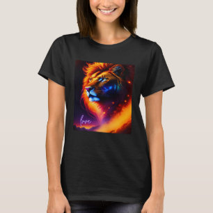 Camiseta Lion Love Mystical Nature Colorida