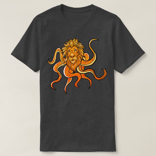 Camiseta Lion Octopus (Frente do Design)