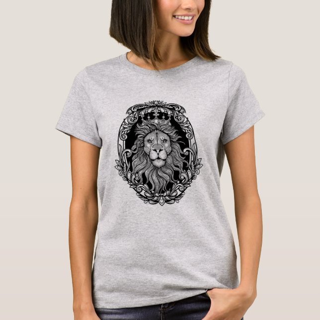Camiseta Lion of Judah - Haile Selassie Lion Girls Shirt - (Frente)