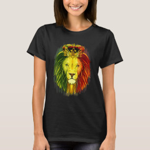 Camiseta Lion Rasta Cores King Crown Mane