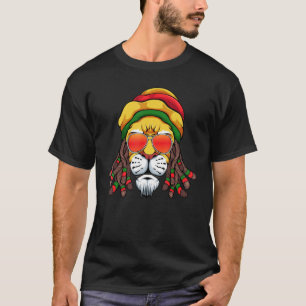 Camiseta Lion Reggae Music Jamaican Rasta Judah Rastafari