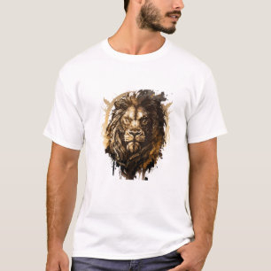 Camiseta Lion Retrait Animal Painting Willife Outdoor