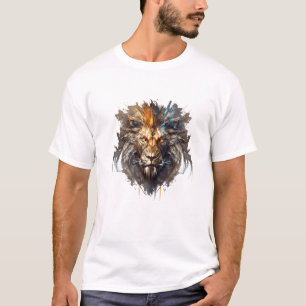 Camiseta Lion Retrait Animal Painting Willife Outdoor
