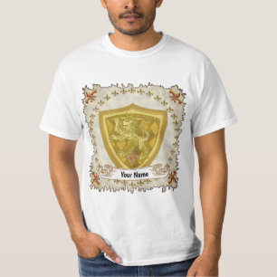 Camiseta Lion Shield Family Crest Surname T Shirt