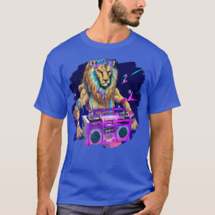 Camiseta Lion Stereo Techno Legal Lion Dj Music Retro 1648