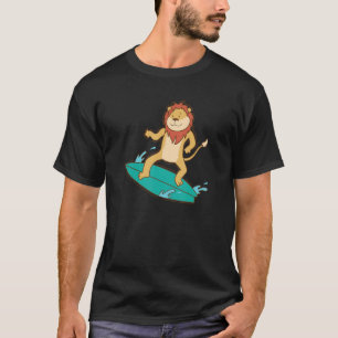 Camiseta Lion surfing Lion Mane Africa