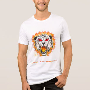 CAMISETA LION T SHIRT DESIGN NO FOGO