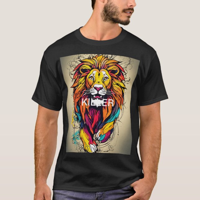 Camiseta Lion Tee de Raiva: Solte o assassino! (Frente)