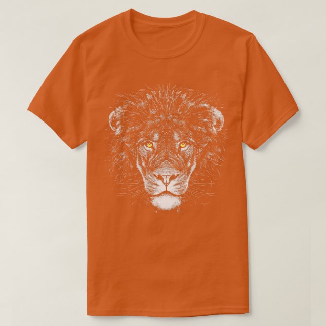 Camiseta Lion Wild Big Cat Willife Monocromatic (Frente do Design)