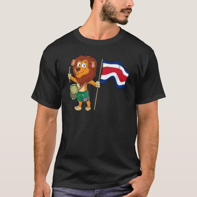 Camiseta Lion with the Costa Rica flag (Frente)