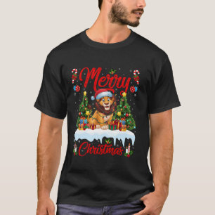 Camiseta Lion Xmas Tree Lighting Santa Hon Lion Natal T
