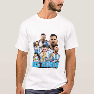 Camiseta Lionel Messi Champion Del Mundo Argentina World 