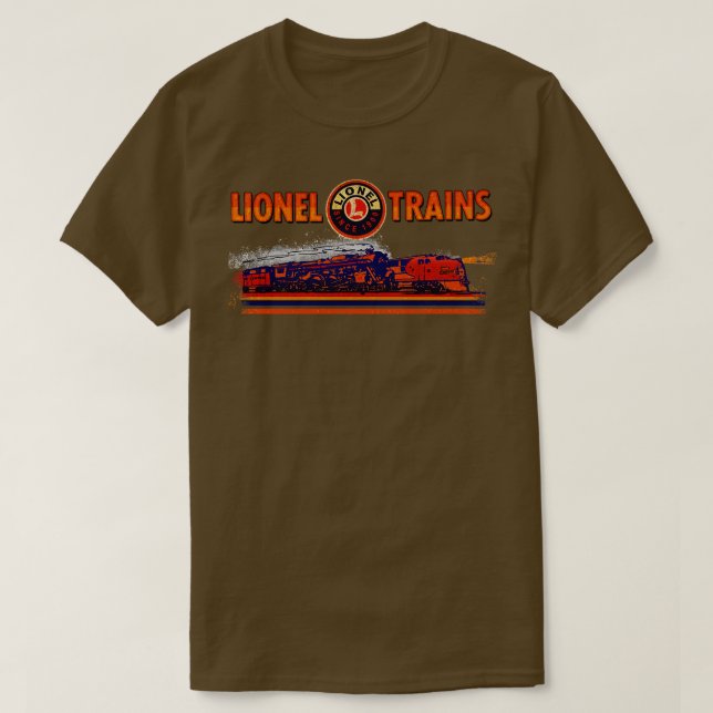 Camiseta Lionel Vintage Model Trains EUA (Frente do Design)