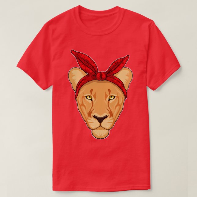 Camiseta Lioness com Bandana (Frente do Design)