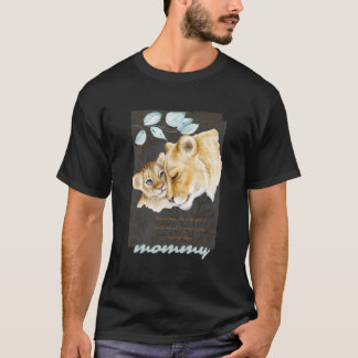 Camiseta Lioness Com Um Cubo Lion Para Dia de as mães