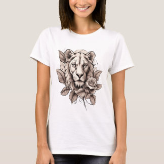 Camiseta Lioness Ink: Onde a Majestade da Natureza Conhece