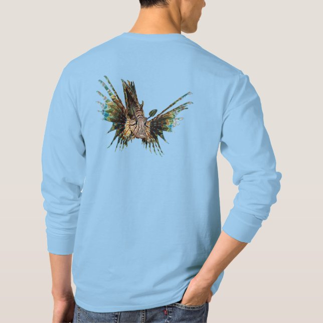 Camiseta Lionfish - Design abstrato - Corte de uma foto | (Verso)