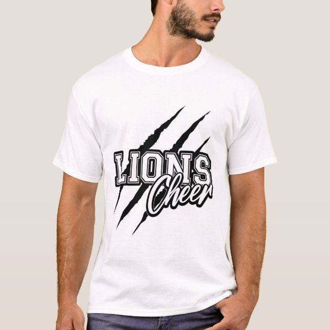 Camiseta Lions Cheer De Volta Ao Espírito De Equipe De Lide (Frente)