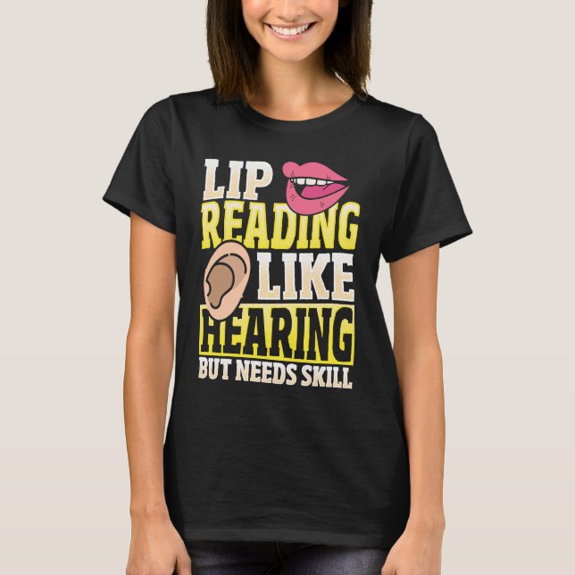 Camiseta Lip Lendo Linguagem de Sinal ASL (Frente)