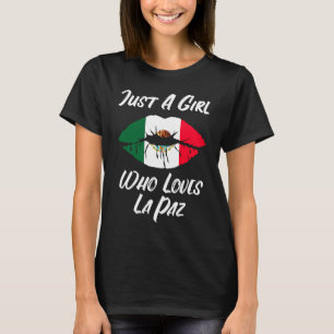 Camiseta Lip Mouth Love Mexico Flag La Paz