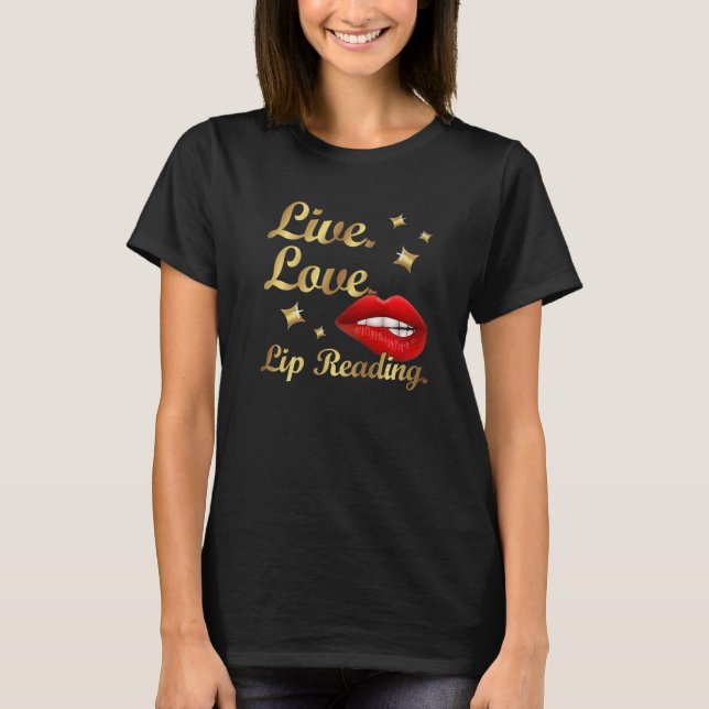 Camiseta Lip Reading - sign language Deaf Awareness Deaf Pr (Frente)