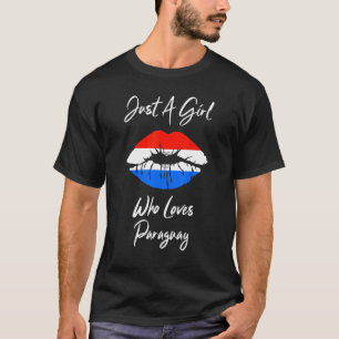 Camiseta Lip Women's Girls Love Flag Paraguai