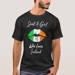 Camiseta Lip Women's Girls Love Irish Flag Irlanda